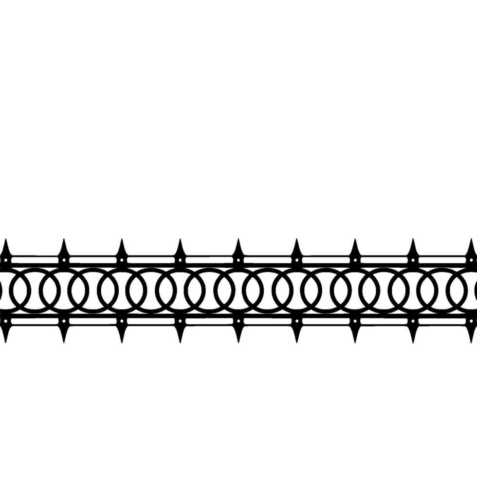 Ornate Black Ironwork Border on Neutral Background vector