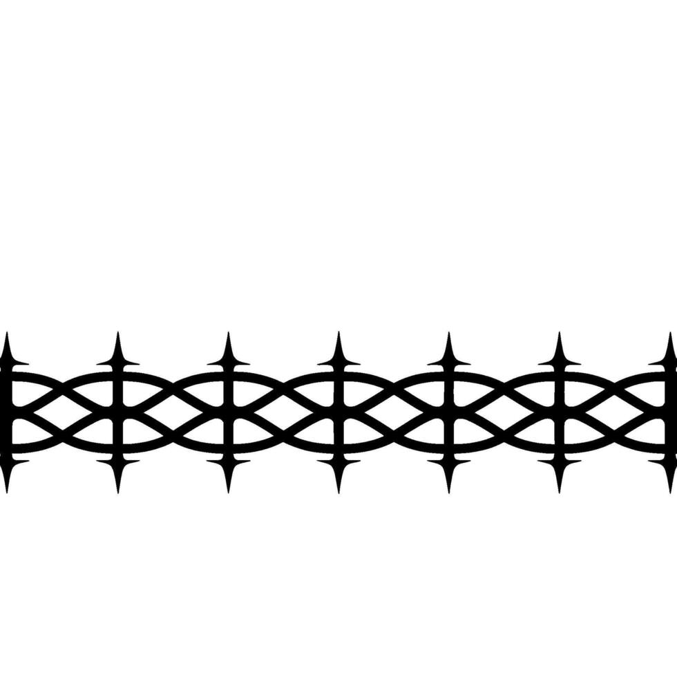 Abstract Black Geometric Ornament on White Background vector