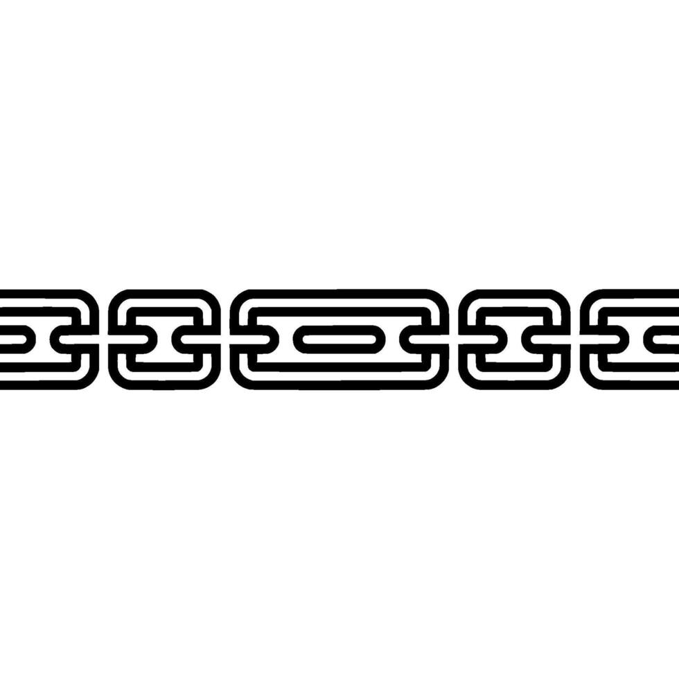 Minimalist Chain Link Illustration on White Background vector