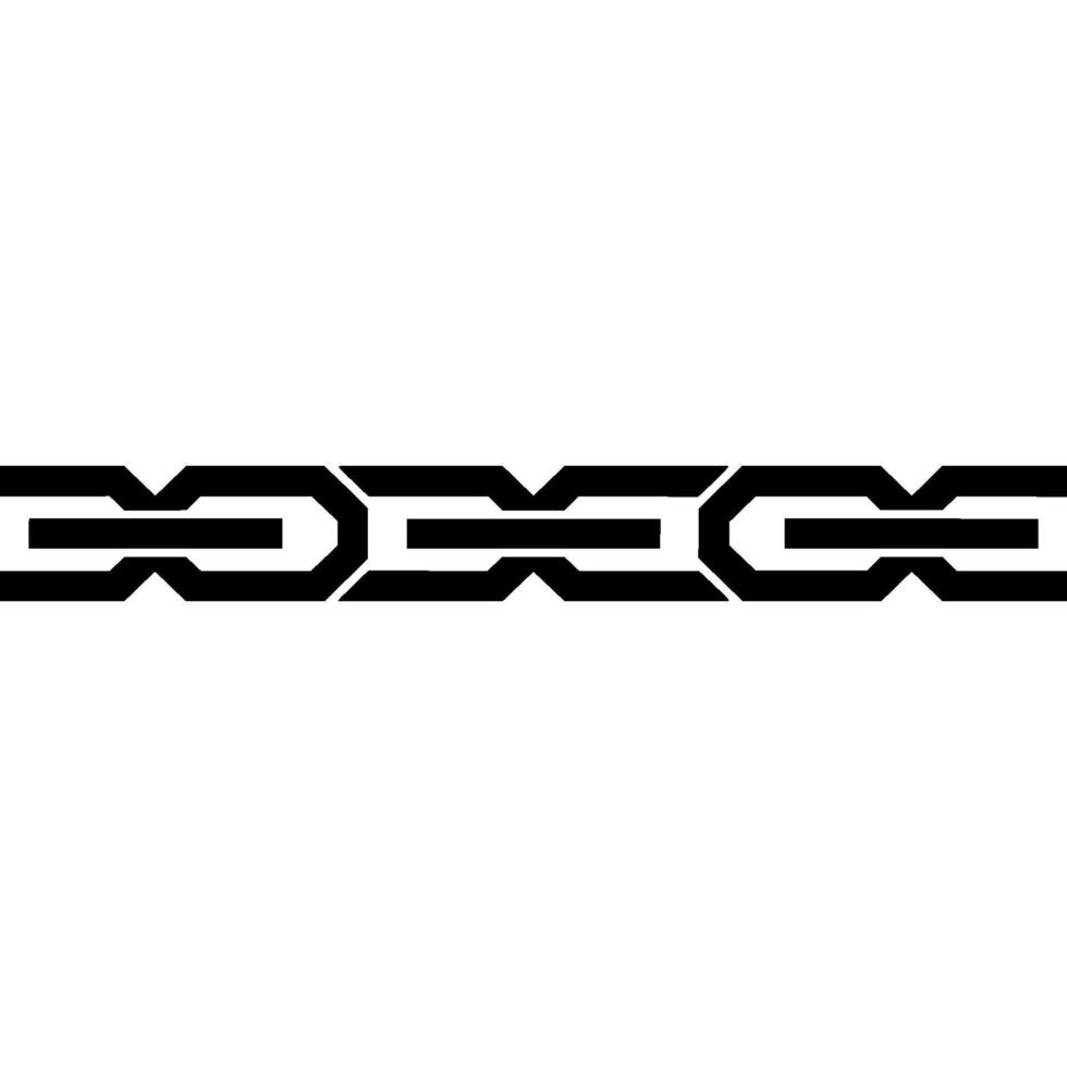 Geometric Chain Border in Black White Minimalist vector