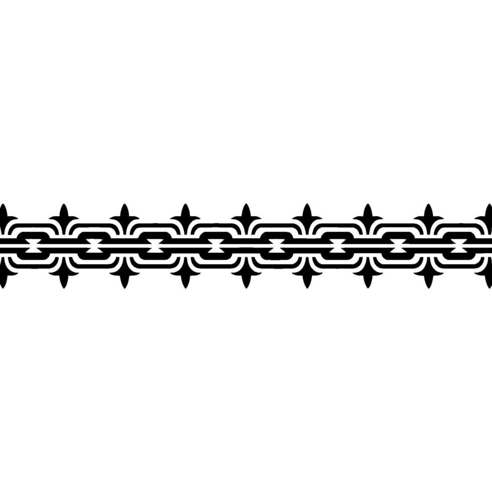 Black and White Ornamental Border, Elegant Geometric Pattern vector