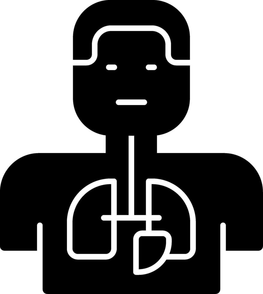Human Anatomy Solid Black Icon vector