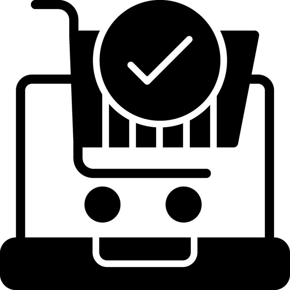 Checkout Solid Black Icon vector