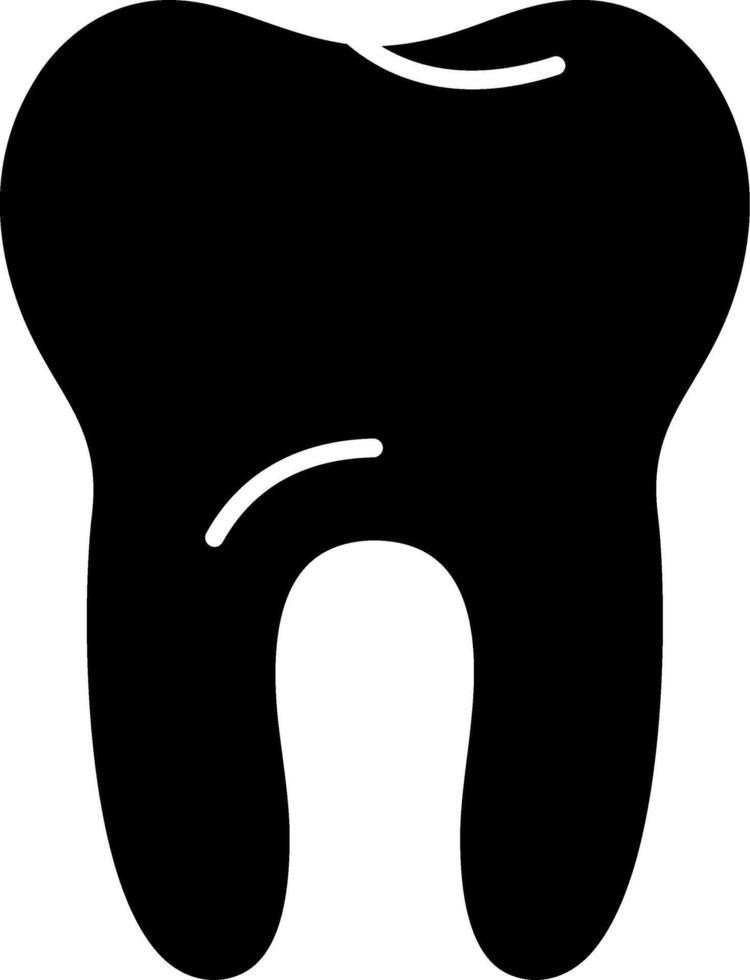 Tooth Solid Black Icon vector