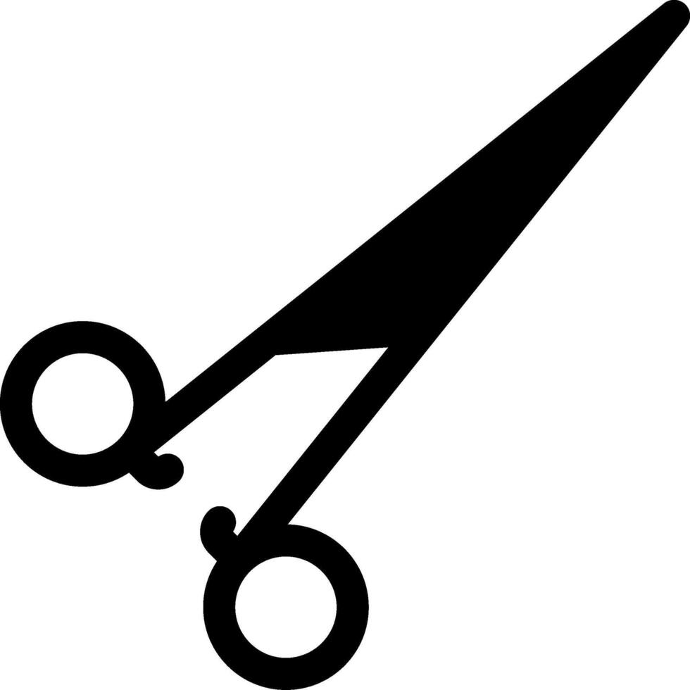 Surgical Scissors Solid Black Icon vector