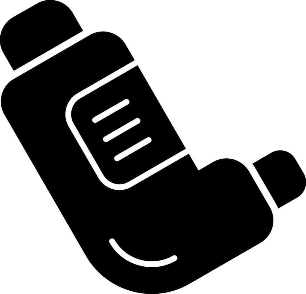 Inhaler Solid Black Icon vector