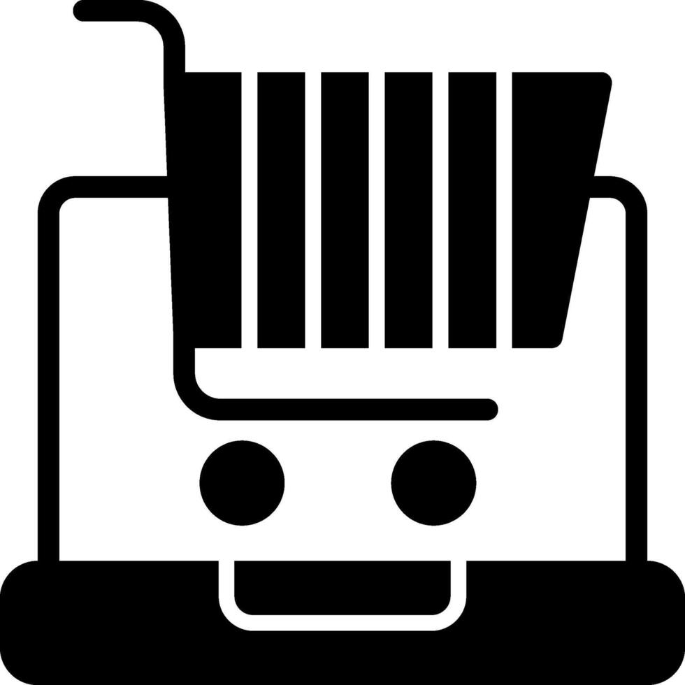Shopping Cart Solid Black Icon vector