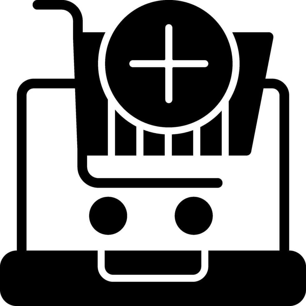 Add to Cart Solid Black Icon vector