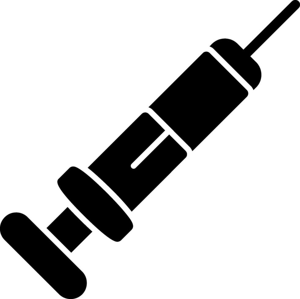 Syringe Solid Black Icon vector