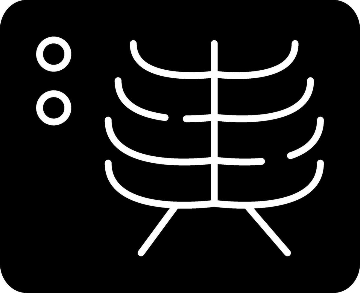 X Ray Solid Black Icon vector