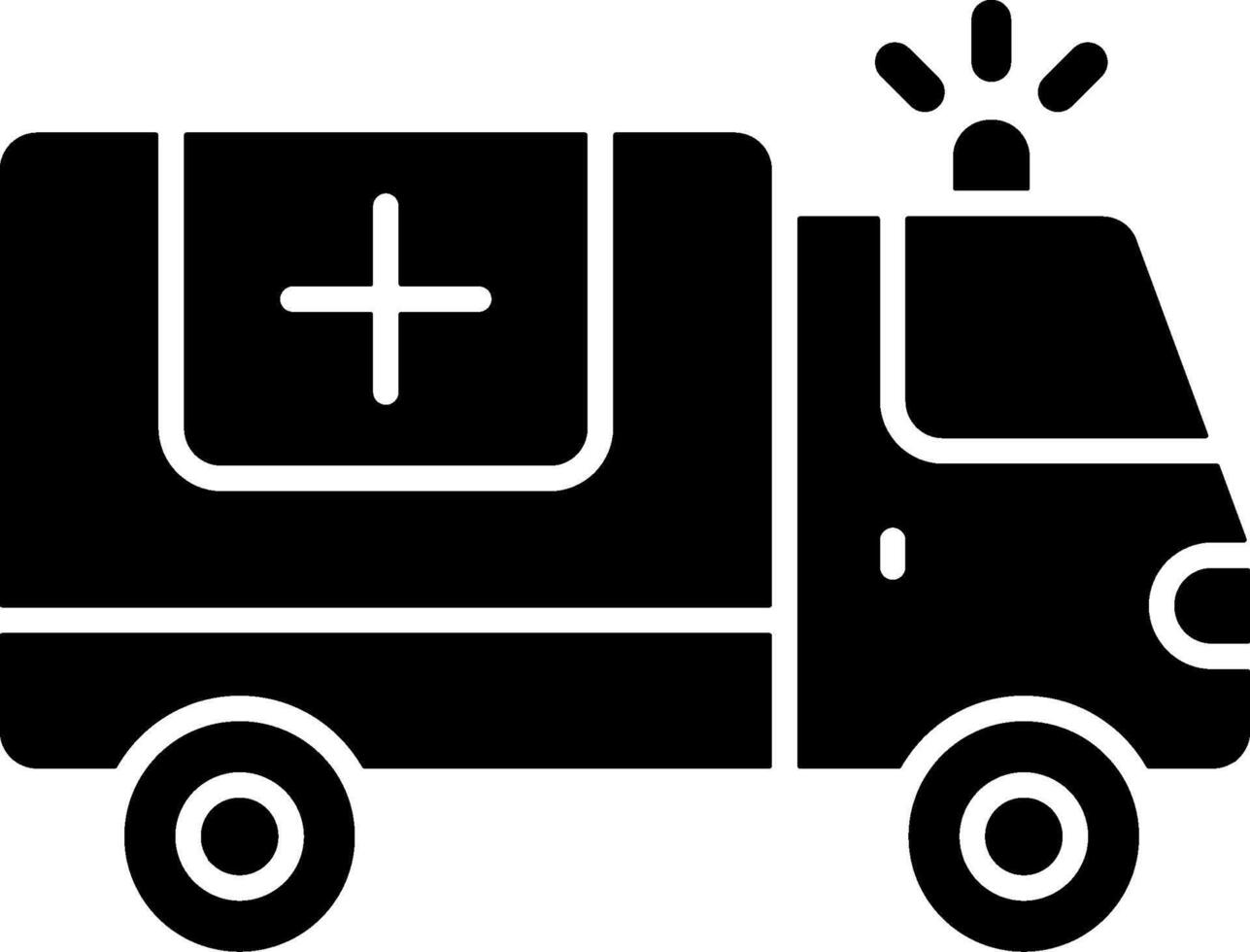 Ambulance Solid Icon vector