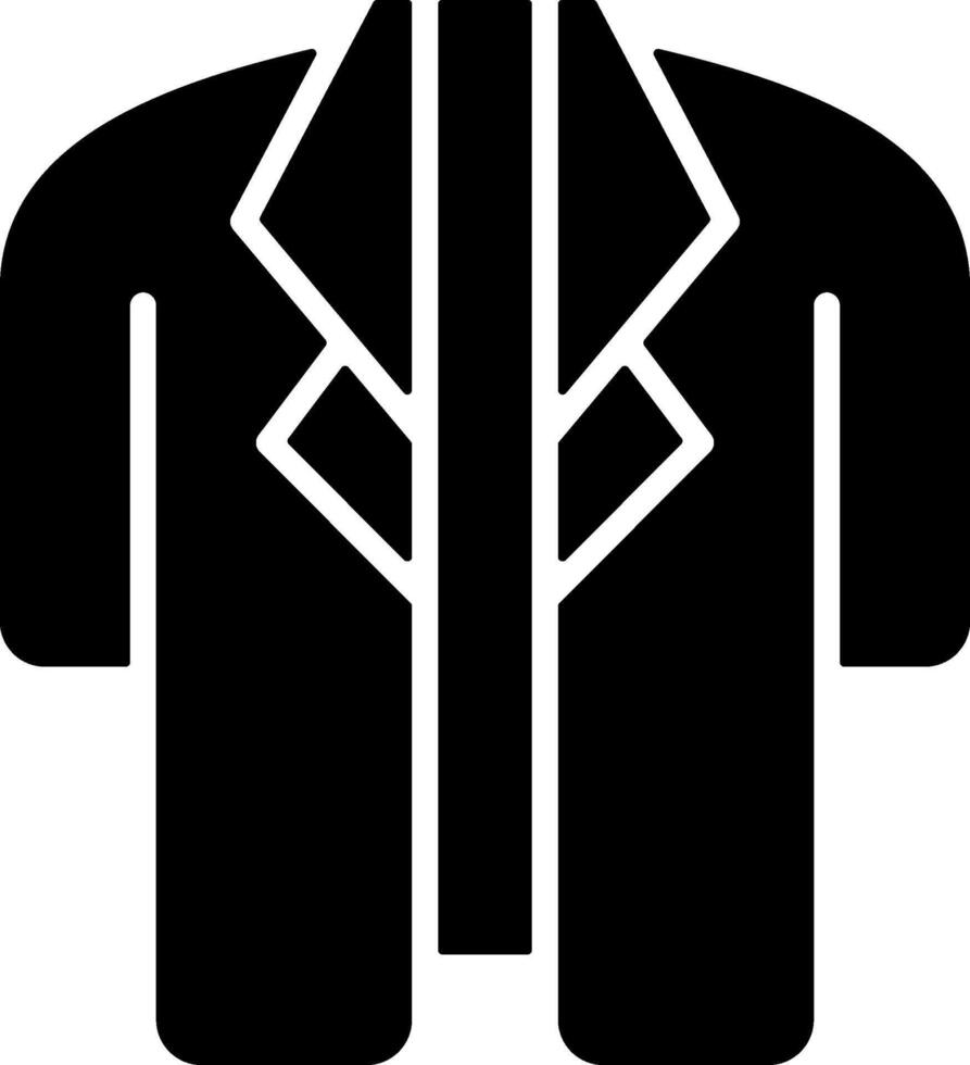Doctor Coat Solid Black Icon vector
