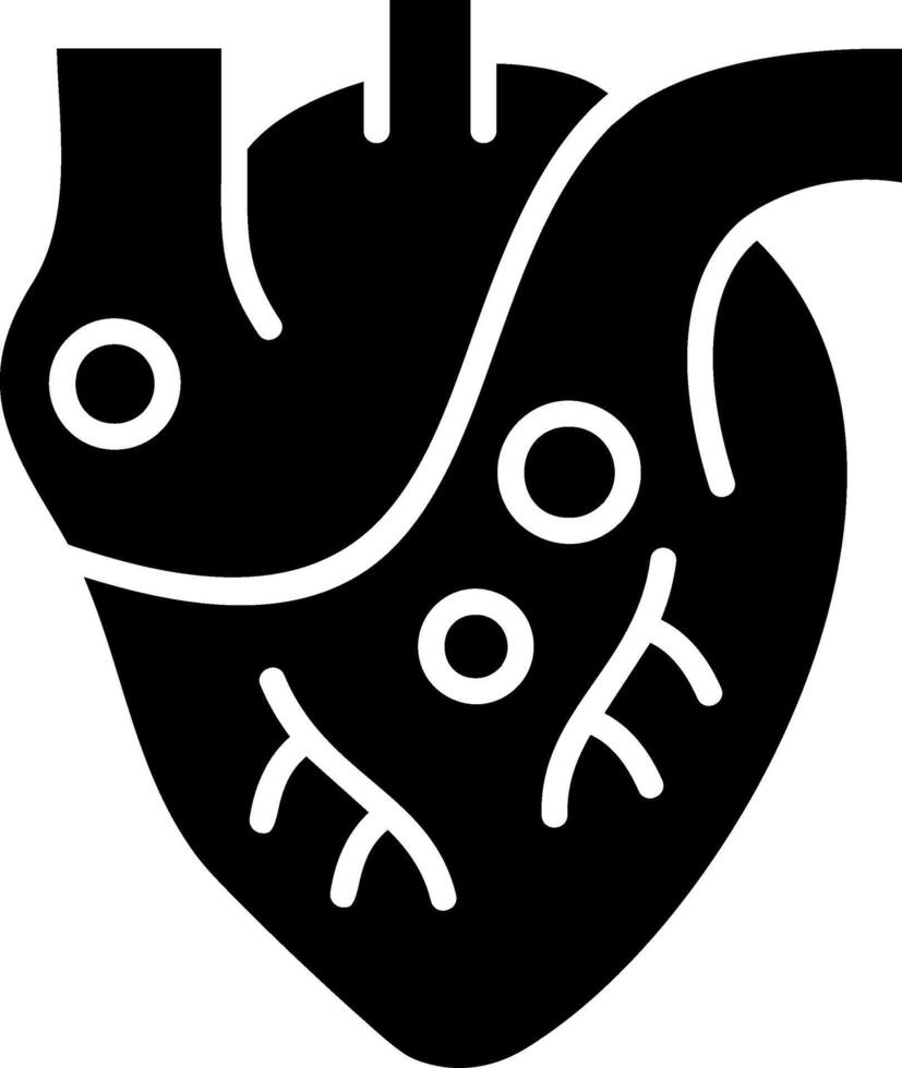 Heart Solid Black Icon vector