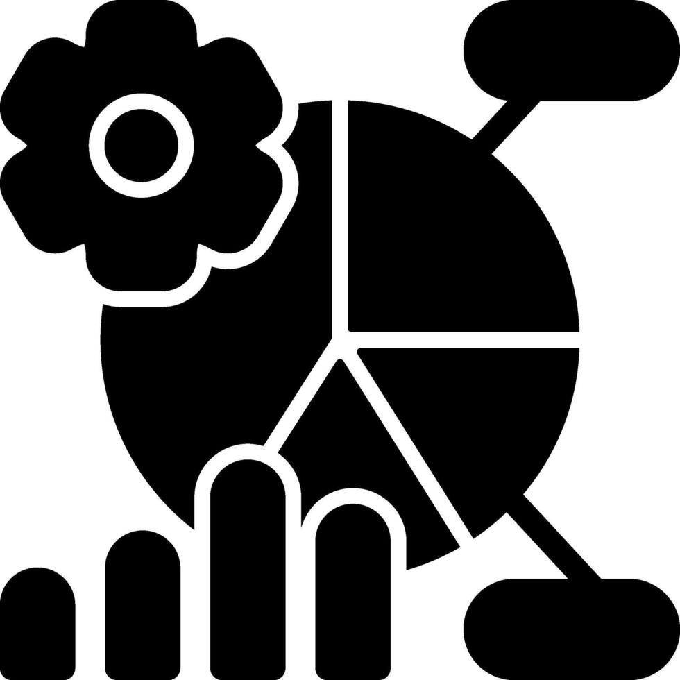 Big Data Solid Black Icon vector