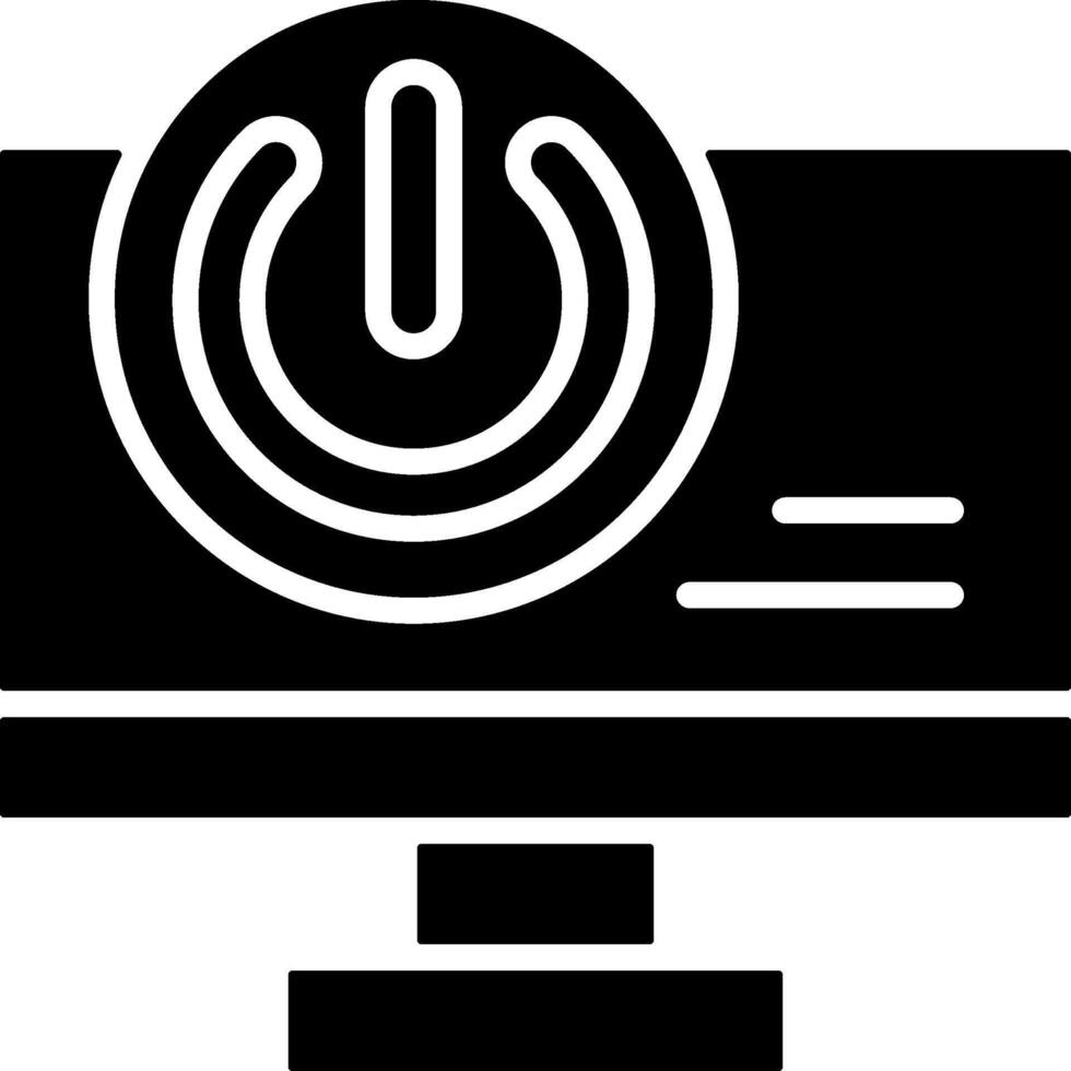 Device Power Solid Black Icon vector