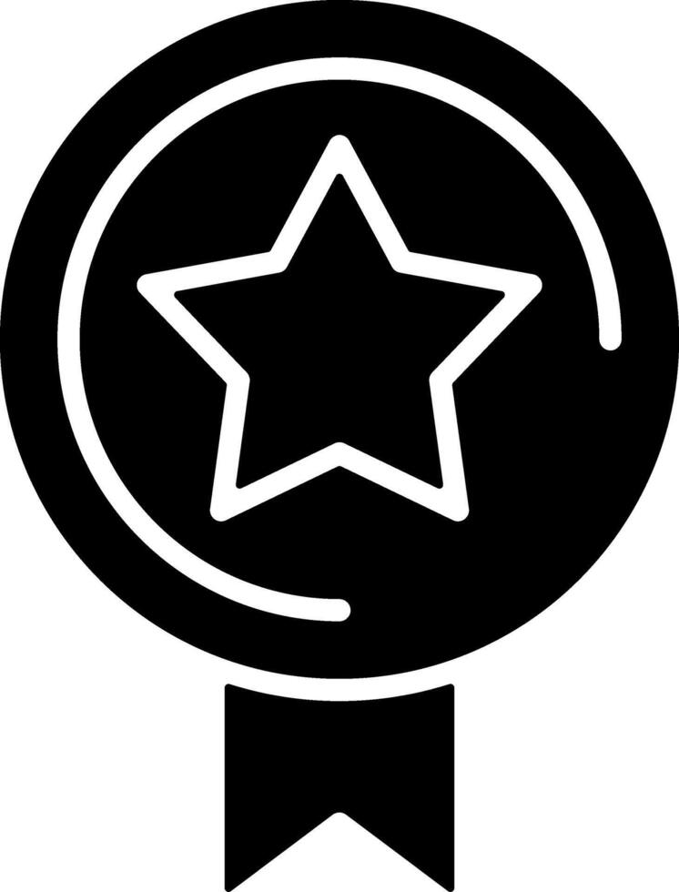 Achievement Solid Black Icon vector