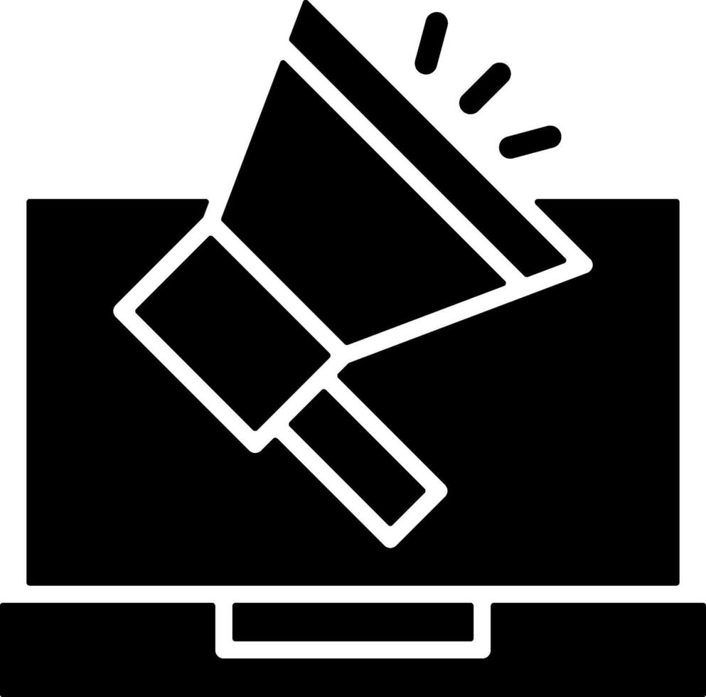 Announcement Solid Icon vector
