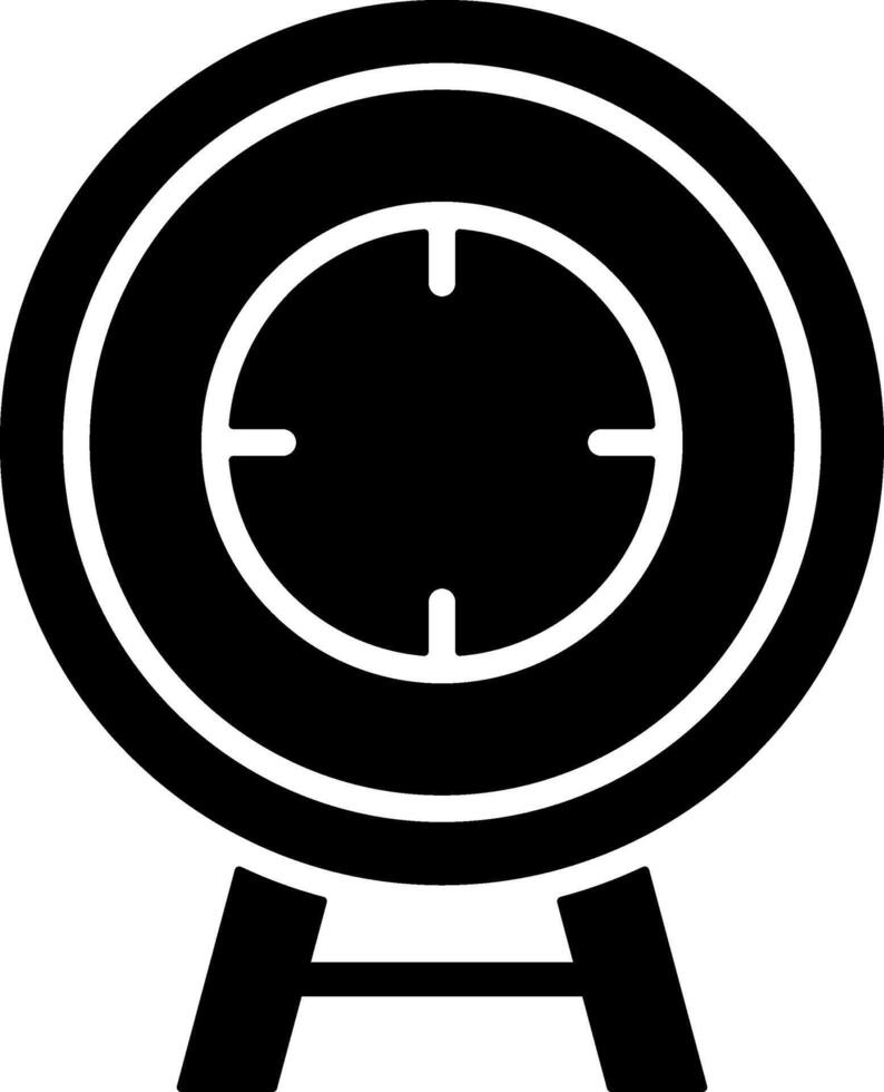 Aim Arrow Goal Solid Black Icon vector