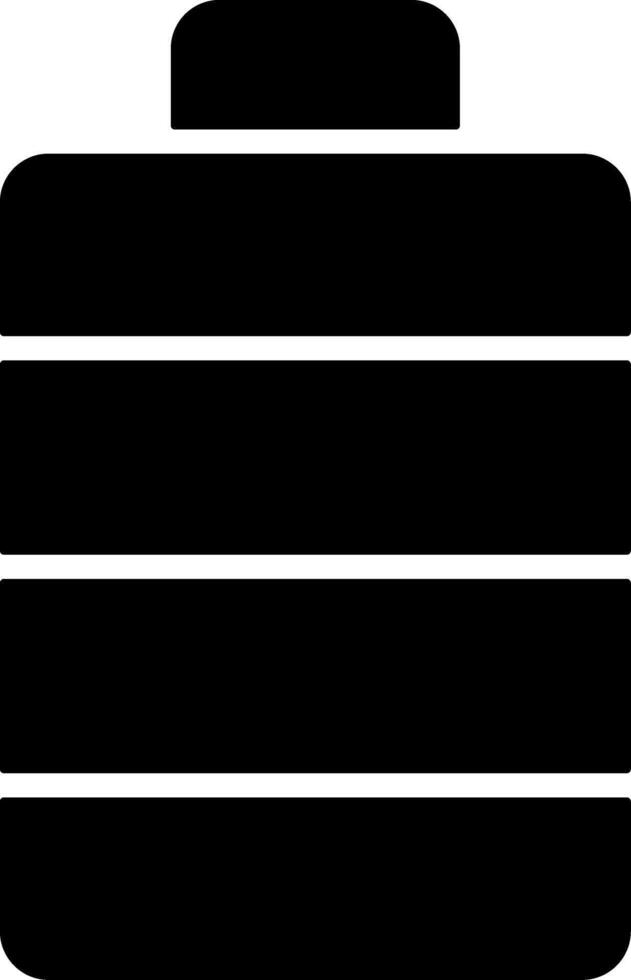 Mobile Battery Solid Black Icon vector
