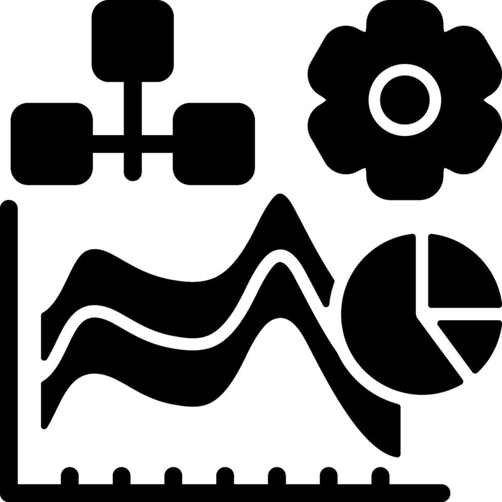 Hyperparameter Tuning Solid Black Icon vector