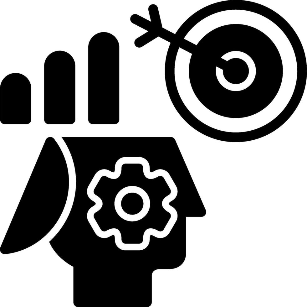 Self Motivation Solid Black Icon vector
