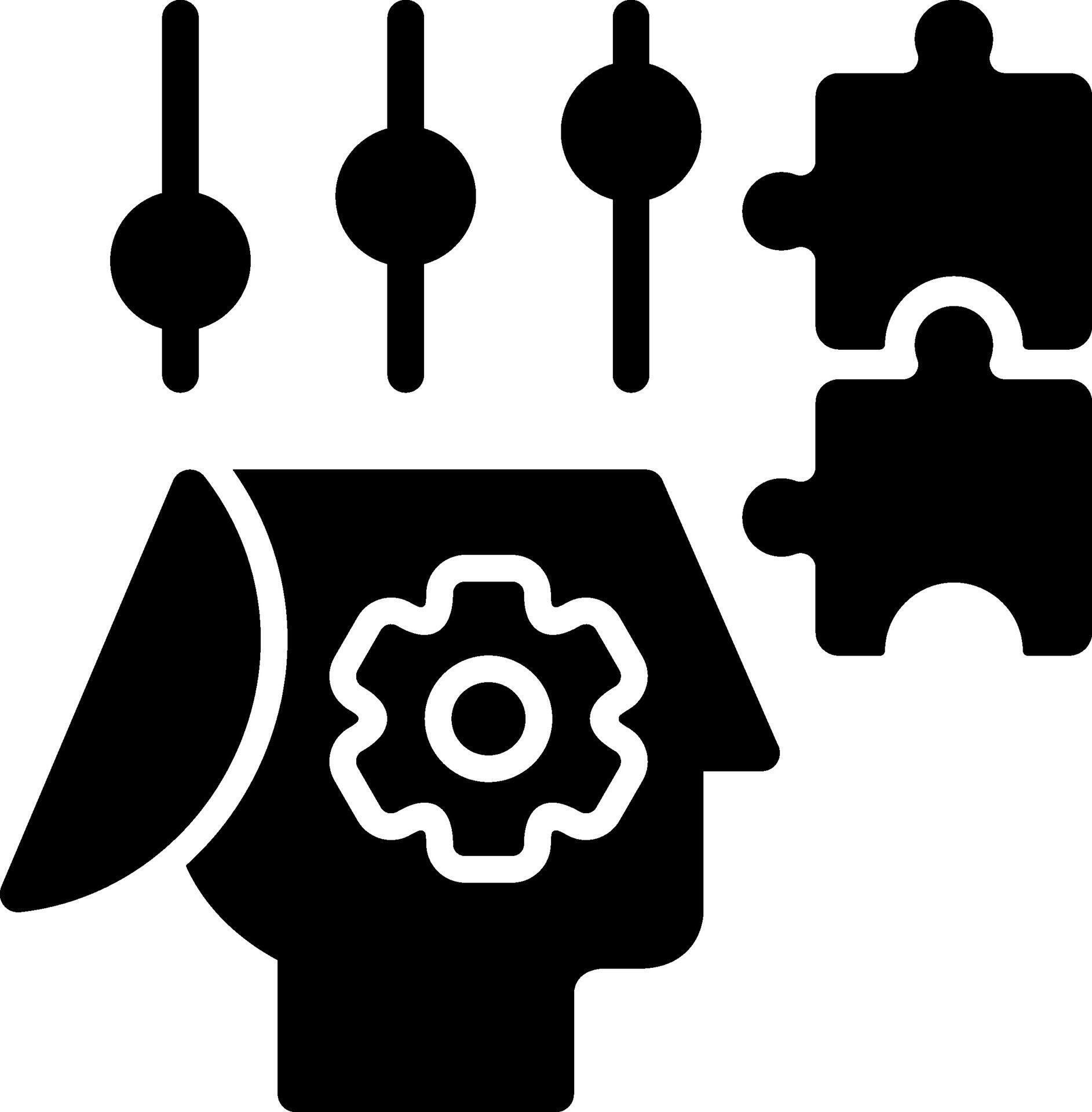 Adaptive Thinking Solid Black Icon 66721222 Vector Art at Vecteezy