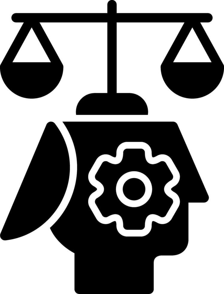 Balanced Mind Solid Black Icon vector