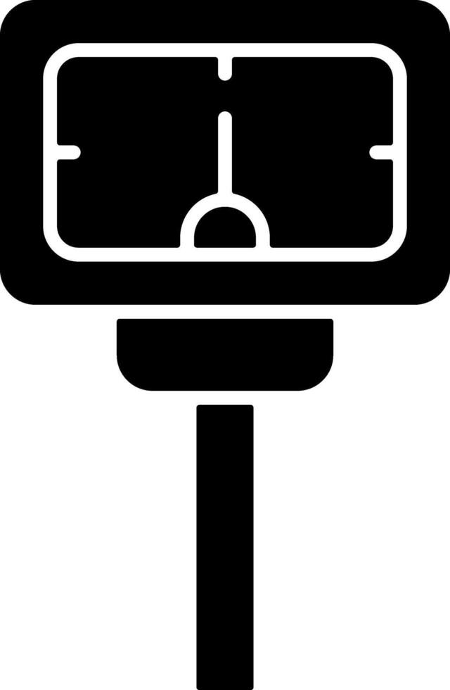 Parking meter Solid Black Icon vector