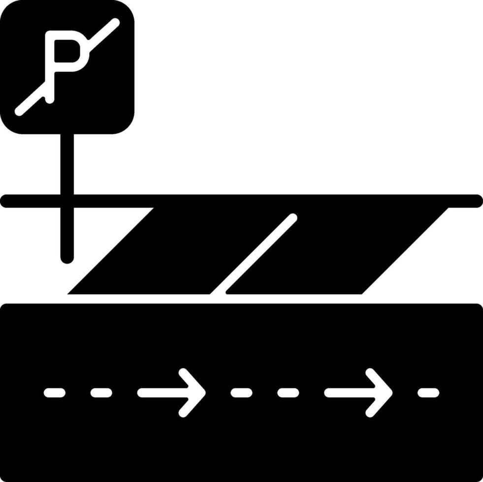 Loading zone Solid Black Icon vector