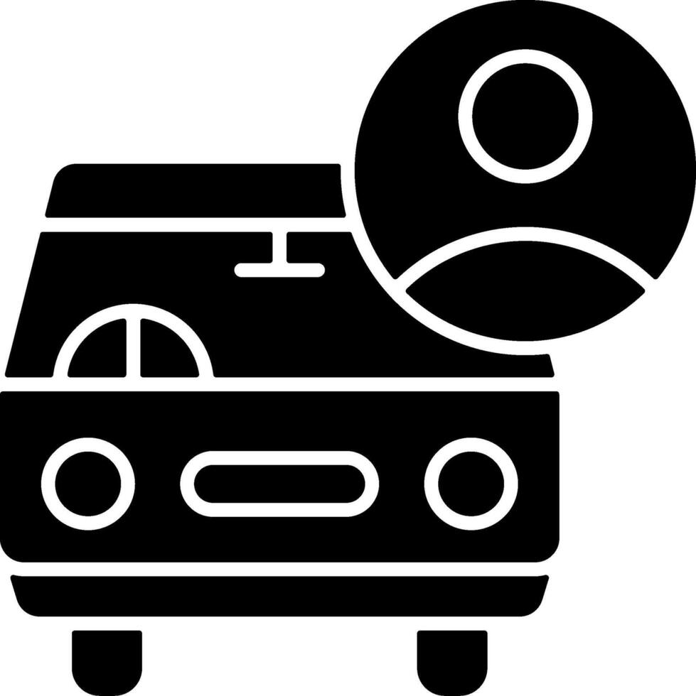Valet parking Solid Black Icon vector
