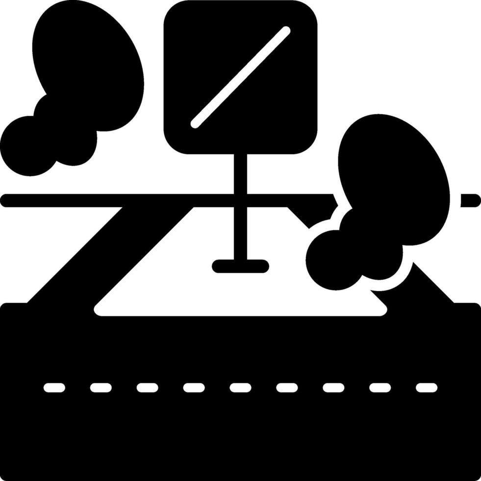 No idling Solid Black Icon vector