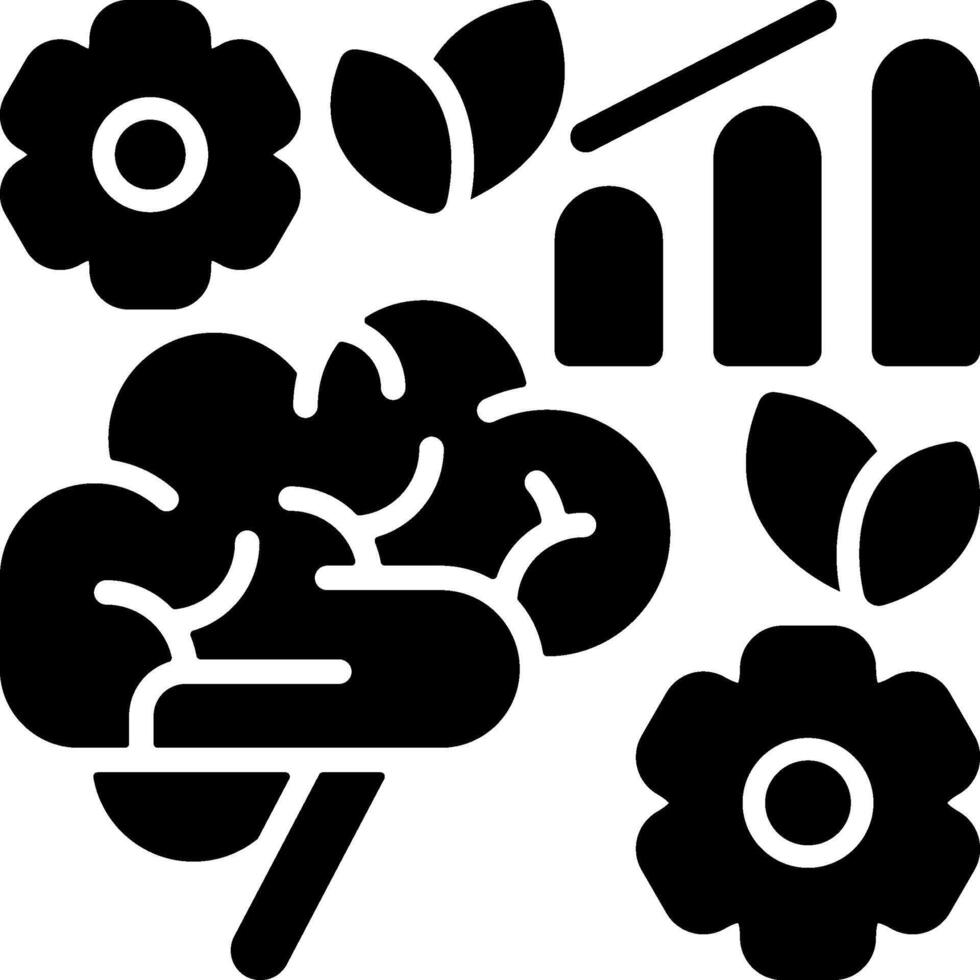 Brain Development Solid Black Icon vector