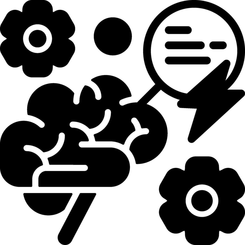 Sudden Insight Solid Black Icon vector