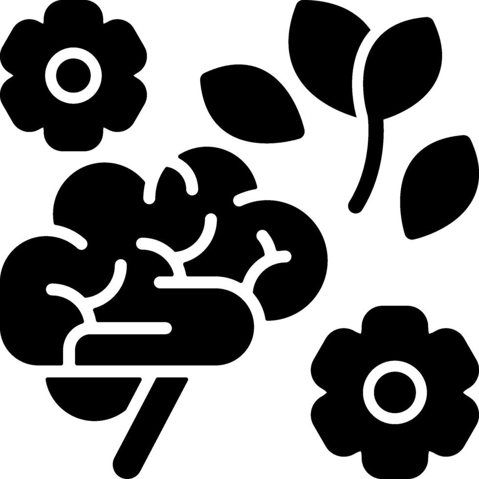 Brain Wellness Solid Black Icon vector