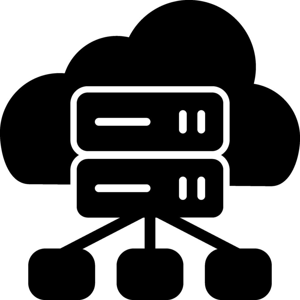 Load Balancing Solid Black Icon vector