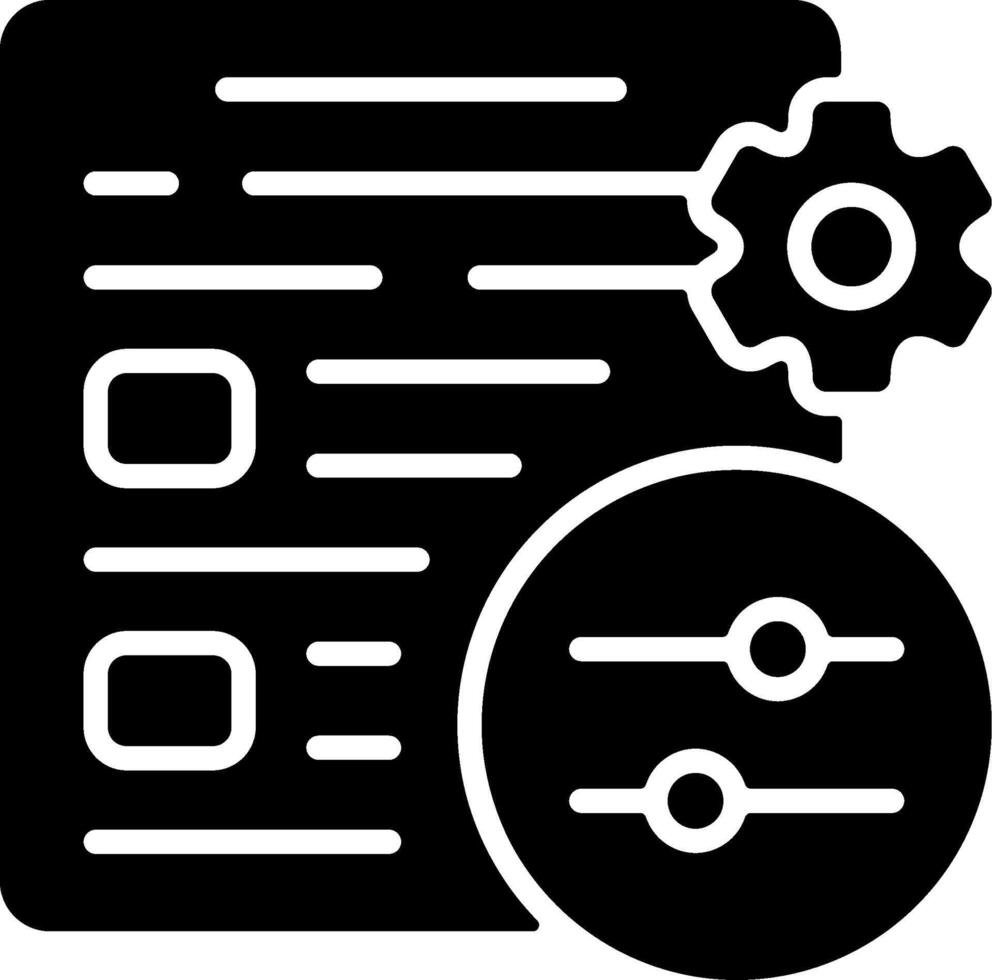 Tech options Solid Black Icon vector