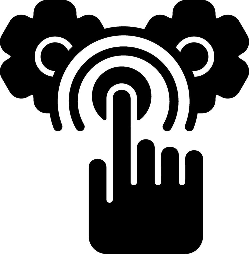 One Click Installer Solid Black Icon vector