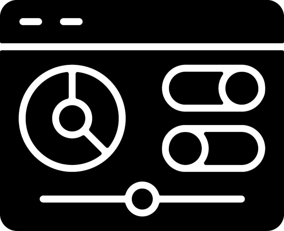 Control Panel Solid Black Icon vector