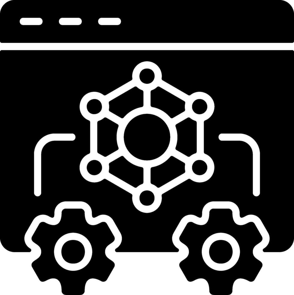 Infrastructure page Solid Black Icon vector