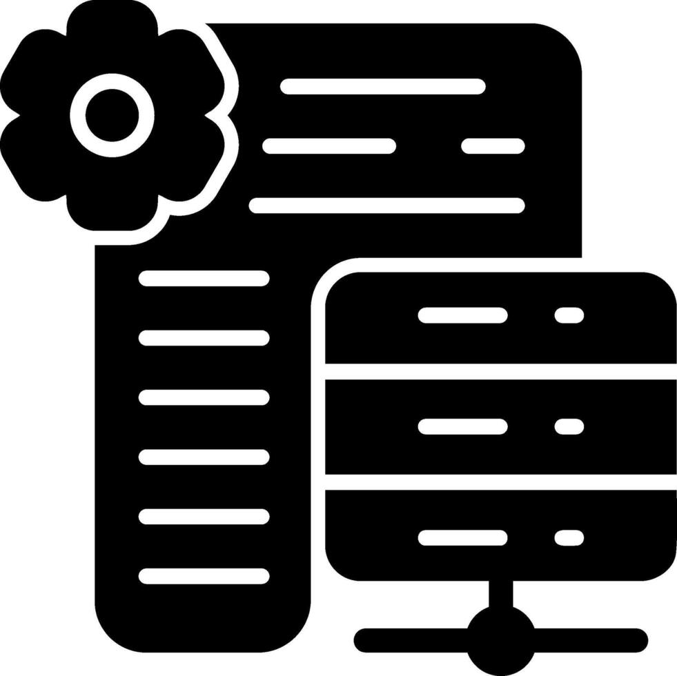 Hosting features Solid Black Icon vector