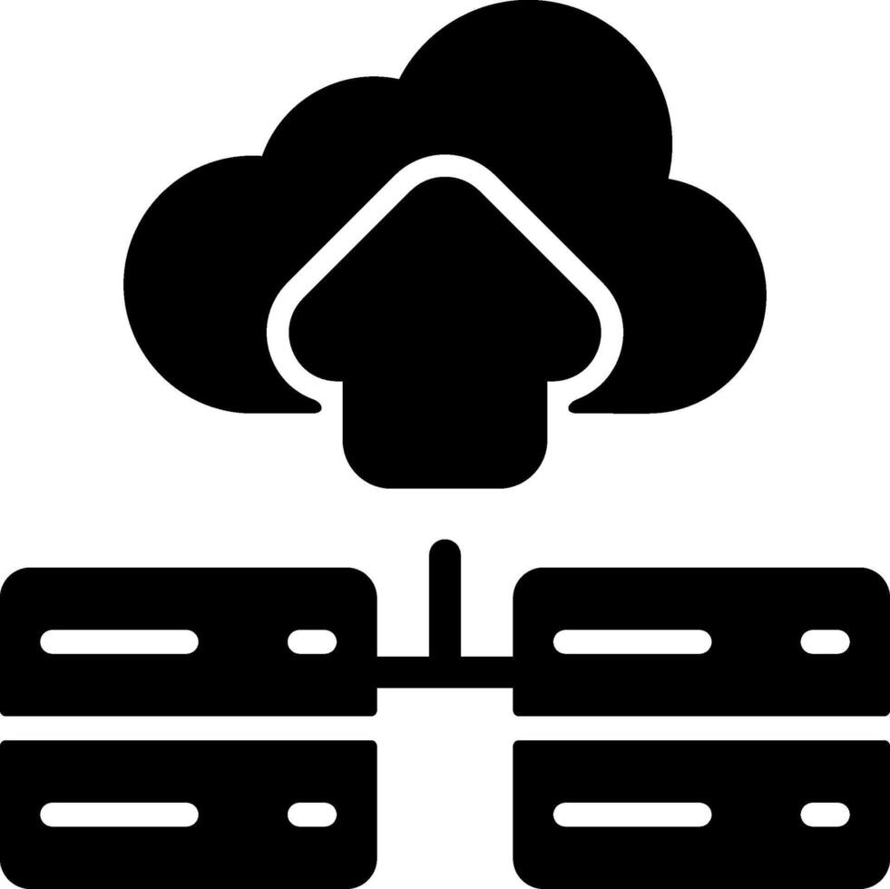 Backup Solid Black Icon vector
