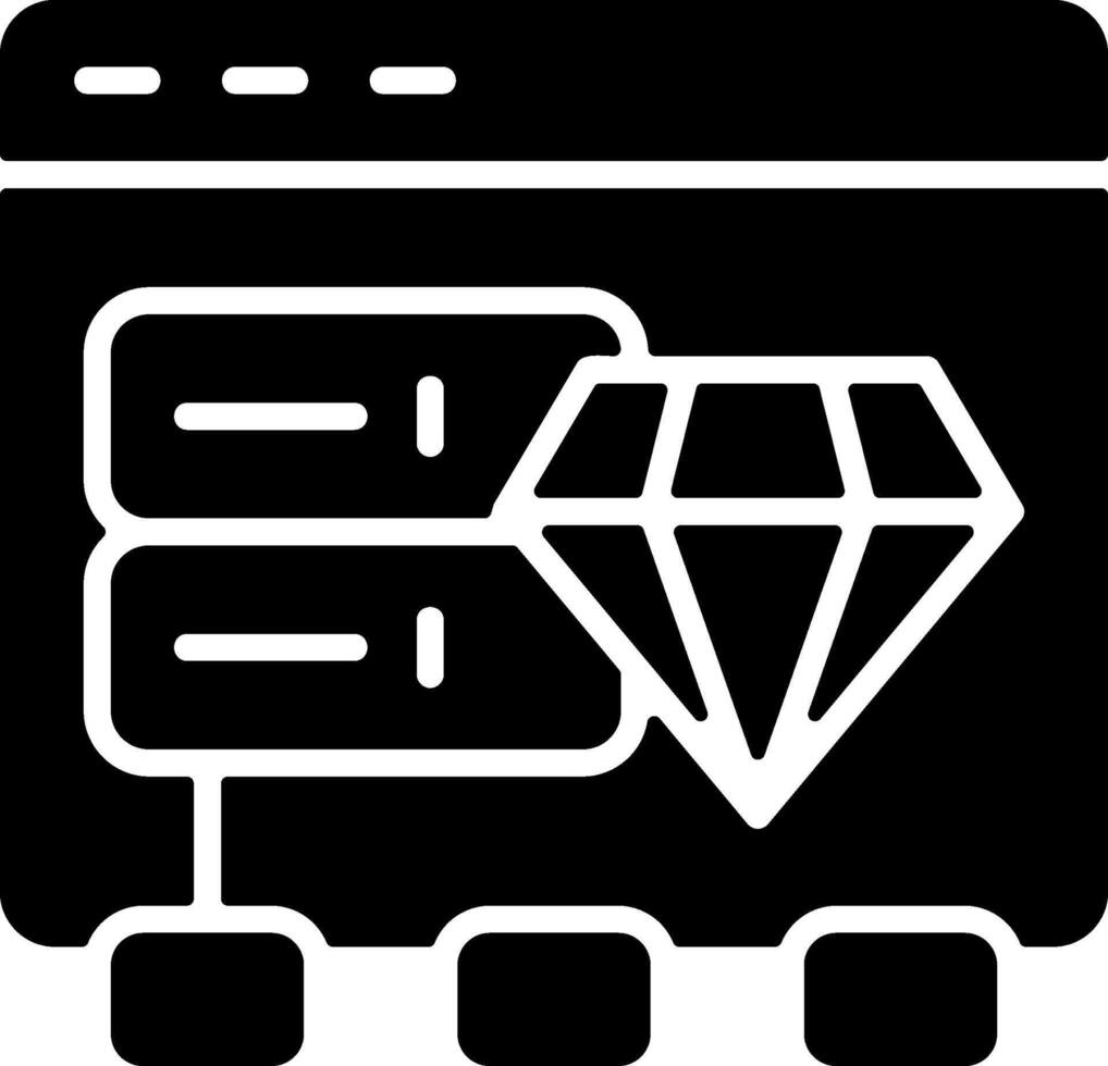 Shared hosting plans Solid Black Icon vector