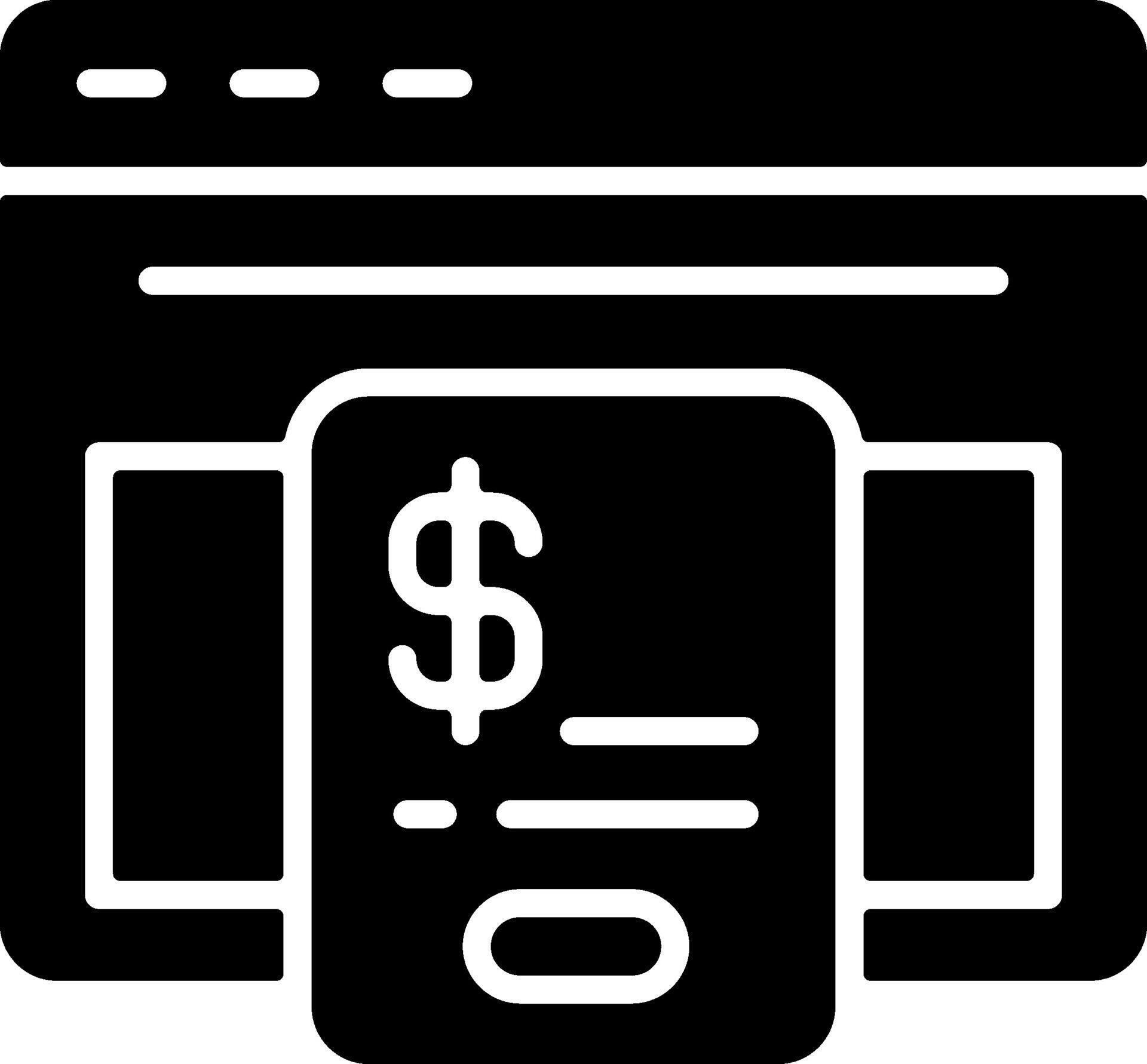 Pricing page Solid Black Icon 66721419 Vector Art at Vecteezy