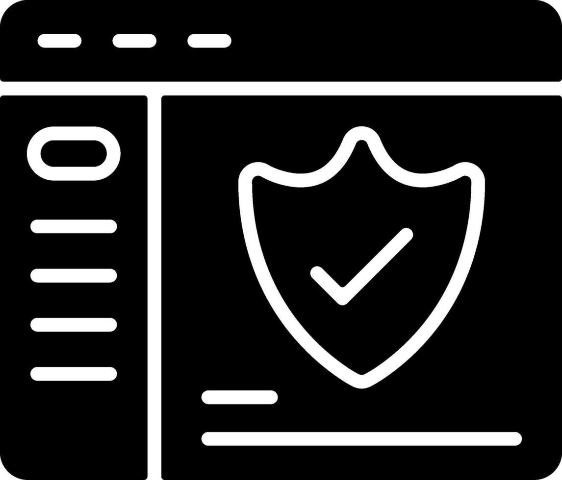 Security section Solid Black Icon vector