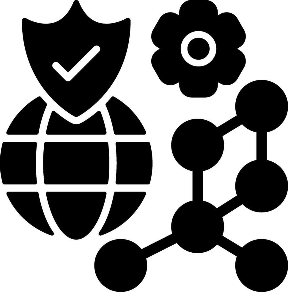 Advanced networking Solid Black Icon vector