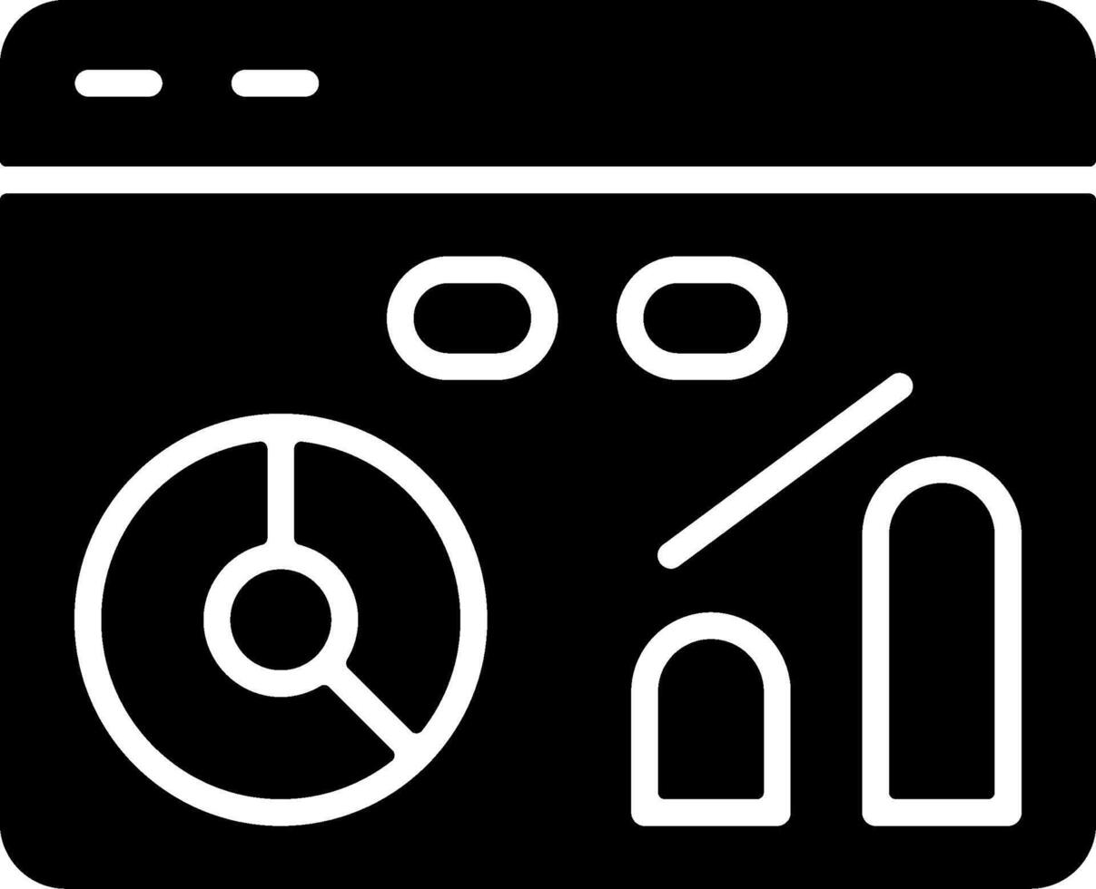 Analytics Solid Black Icon vector