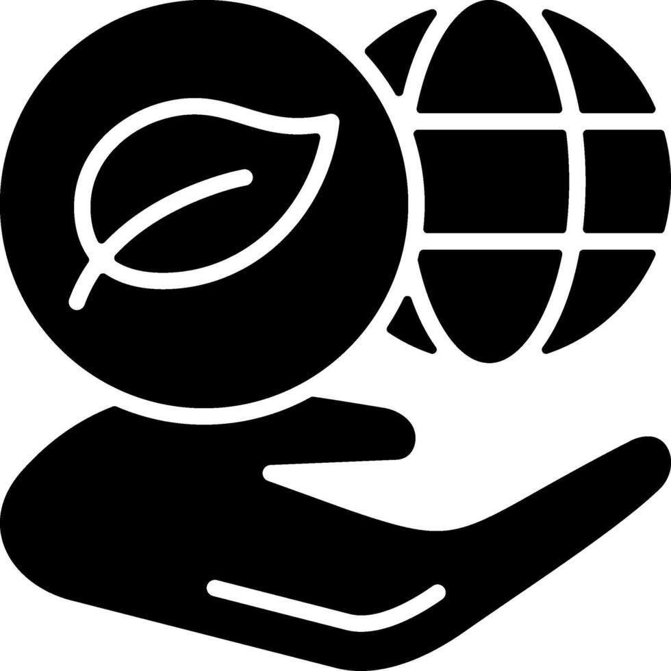 Environmental promise Solid Black Icon vector