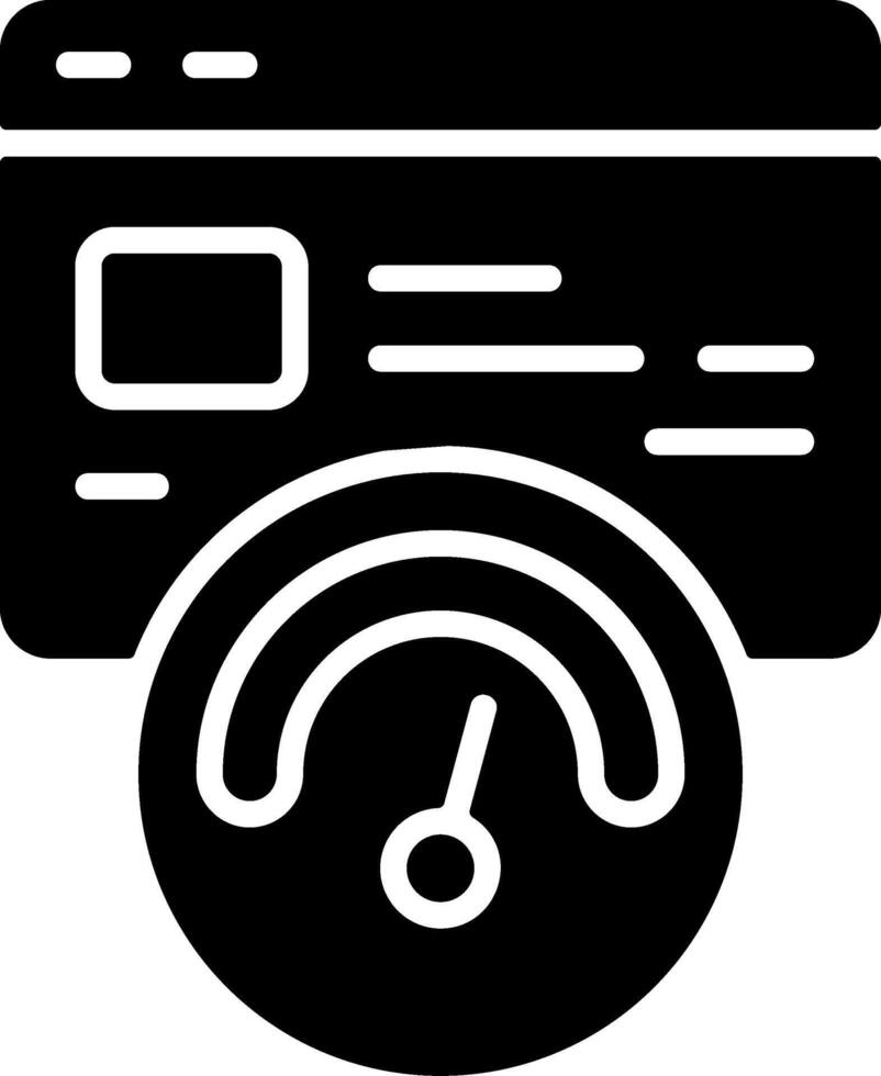 Bandwidth Solid Black Icon vector