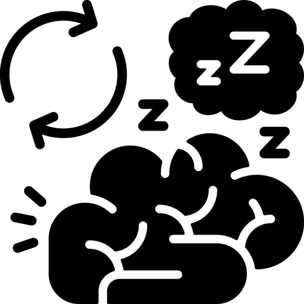 Mental Detox Solid Illustration Icon vector