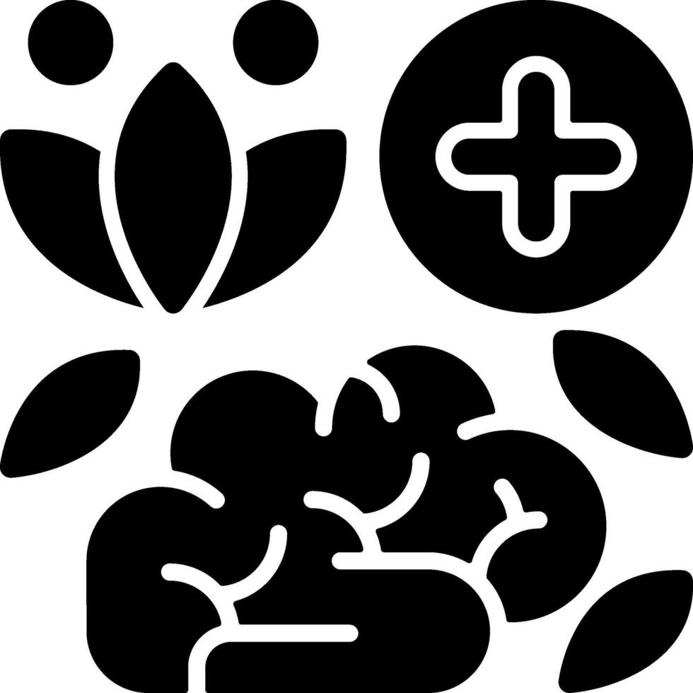Mind Healing Solid Illustration Icon vector